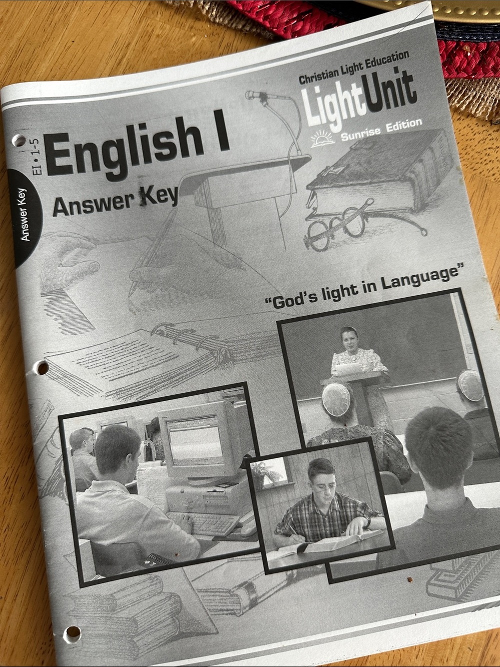 Christian Light Education LightUnit English I Answer Key for workbooks 1-5